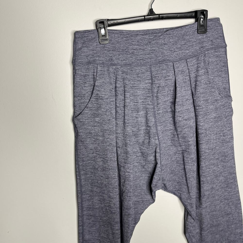 Lululemon Crop Pants Womens 8 Happy Hatha Heathered Deep Indigo Harem Yoga - Picture 2 of 7